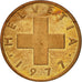 Coin, Switzerland, Rappen, 1977, Bern, AU(50-53), Bronze, KM:46
