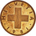 Coin, Switzerland, Rappen, 1981, Bern, AU(50-53), Bronze, KM:46