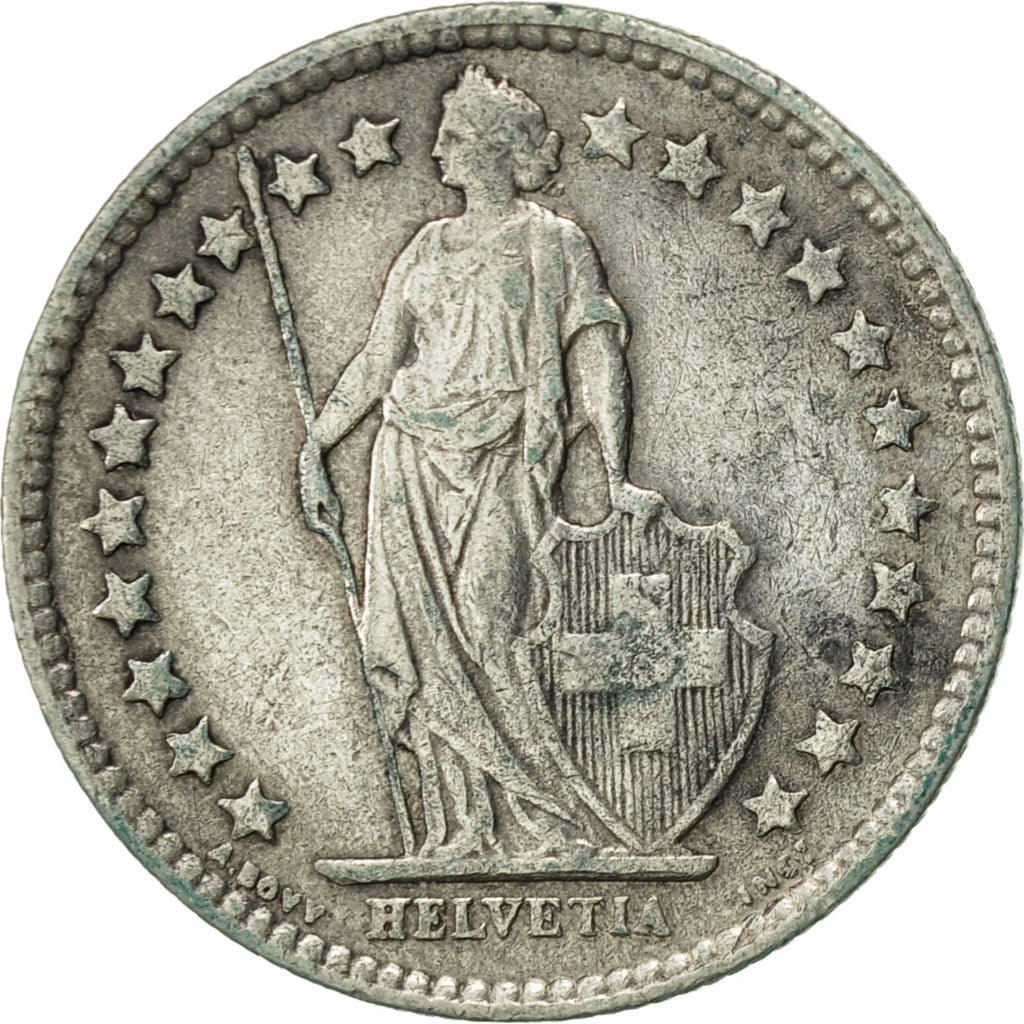 Svizzera, 1/2 Franc, 1939, Bern, BB+, Argento, KM:23