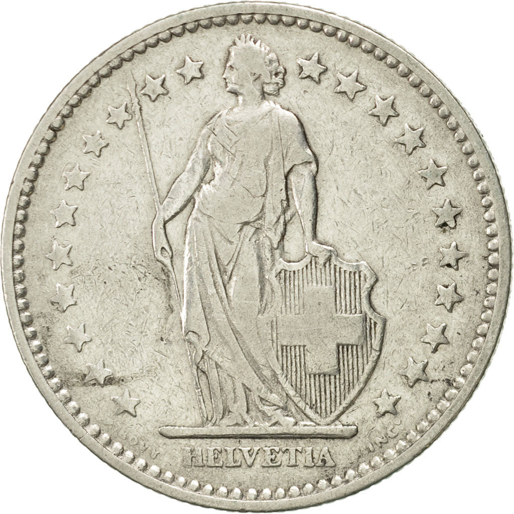 Coin, Switzerland, 2 Francs, 1894, Bern, VF(30-35), Silver, KM:21