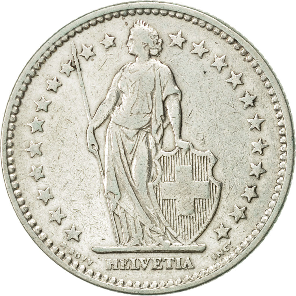 Coin, Switzerland, 2 Francs, 1914, Bern, AU(50-53), Silver, KM:21