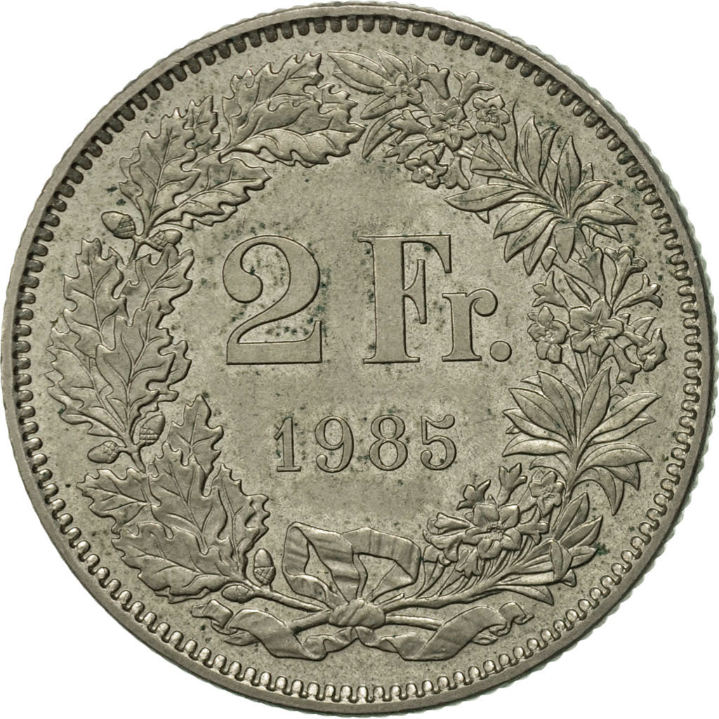 Monnaie, Suisse, 2 Francs, 1985, Bern, TTB+, Copper-nickel, KM:21a.3