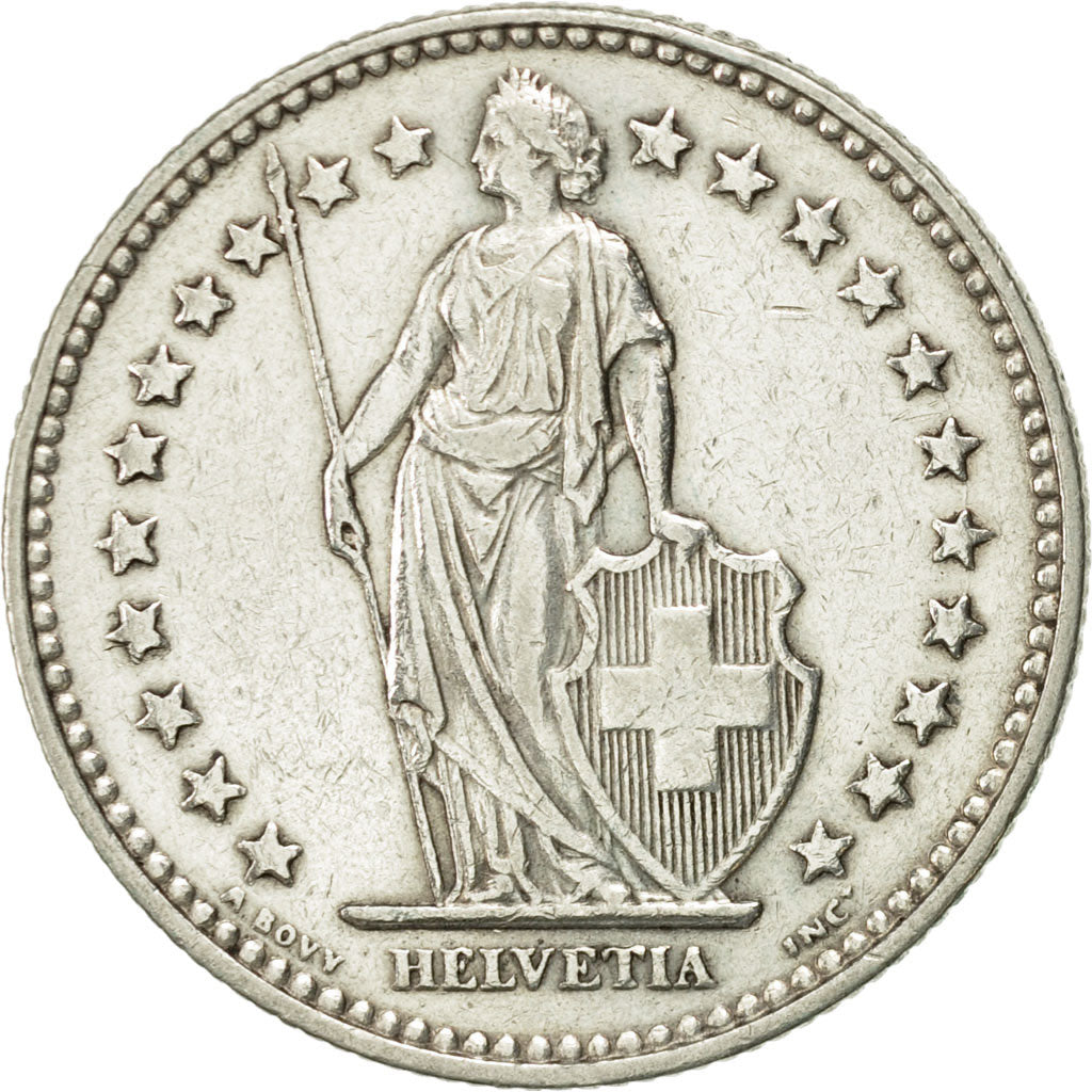 Schweiz, 2 Francs, 1928, Bern, VZ, Silber, KM:21