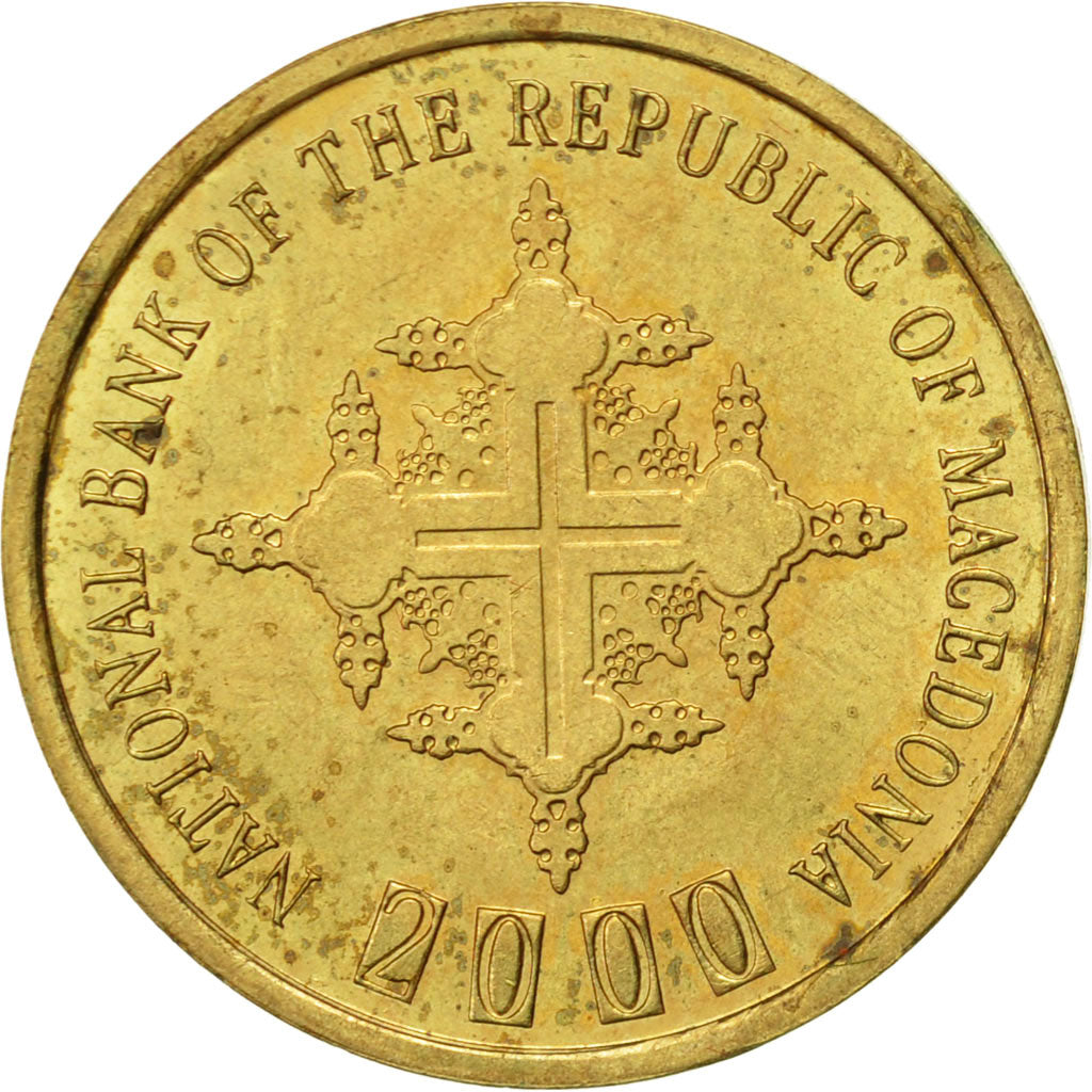 Münze, Mazedonien, Denar, 2000, SS, Bronze, KM:9