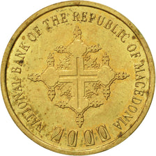 Coin, Macedonia, Denar, 2000, EF(40-45), Bronze, KM:9