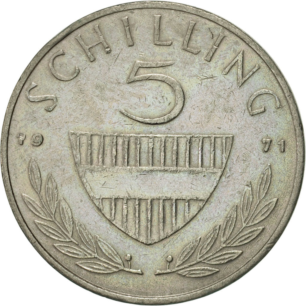 Coin, Austria, 5 Schilling, 1971, AU(55-58), Copper-nickel, KM:2889a