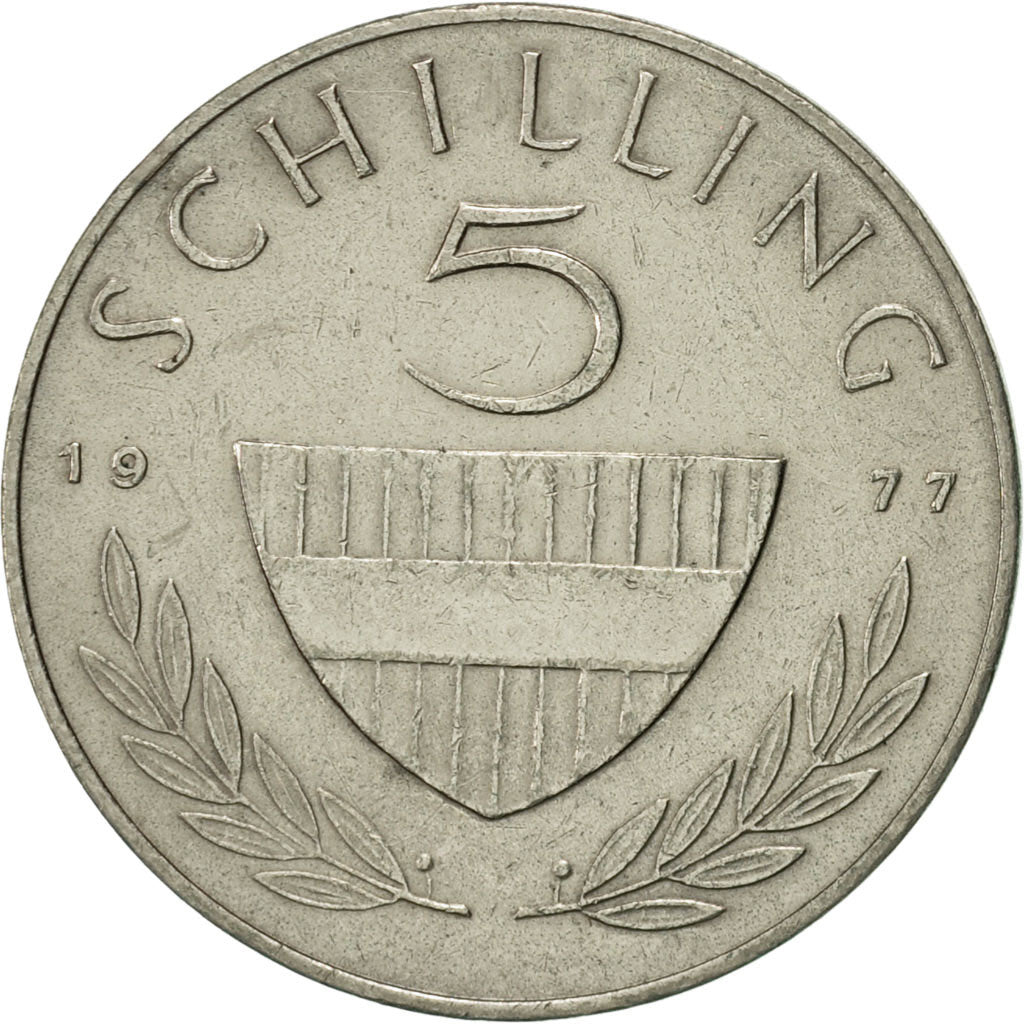 Coin, Austria, 5 Schilling, 1977, AU(55-58), Copper-nickel, KM:2889a