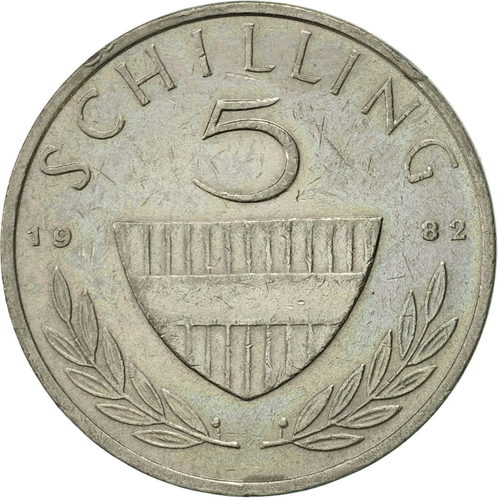 Coin, Austria, 5 Schilling, 1982, AU(55-58), Copper-nickel, KM:2889a