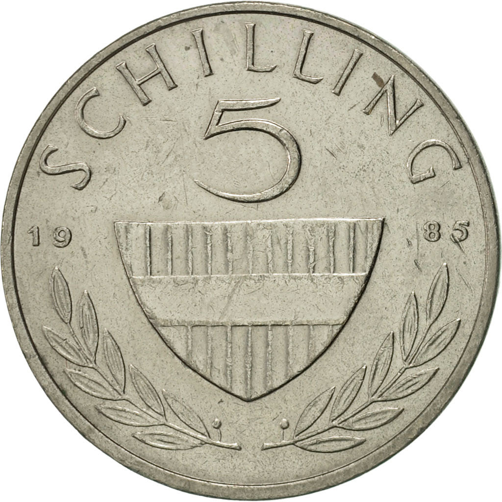 Coin, Austria, 5 Schilling, 1985, AU(55-58), Copper-nickel, KM:2889a