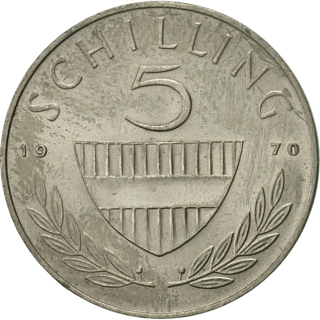Coin, Austria, 5 Schilling, 1970, AU(50-53), Copper-nickel, KM:2889a