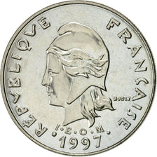 New Caledonia, 20 Francs, 1997, Paris, AU(55-58), Nickel, KM:12