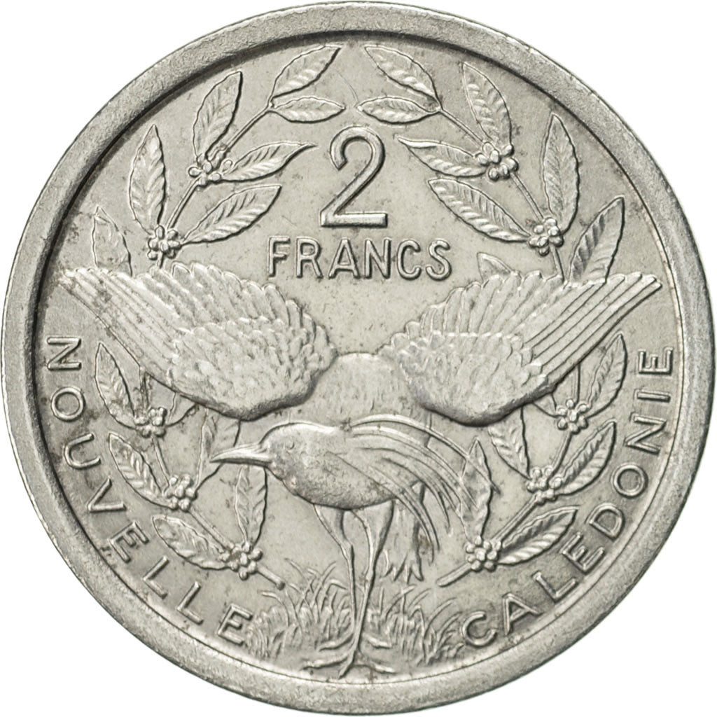 Moneta, Nuova Caledonia, 2 Francs, 1973, Paris, BB+, Alluminio, KM:14