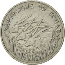 Ciad, 100 Francs, 1972, Paris, BB+, Nichel, KM:2