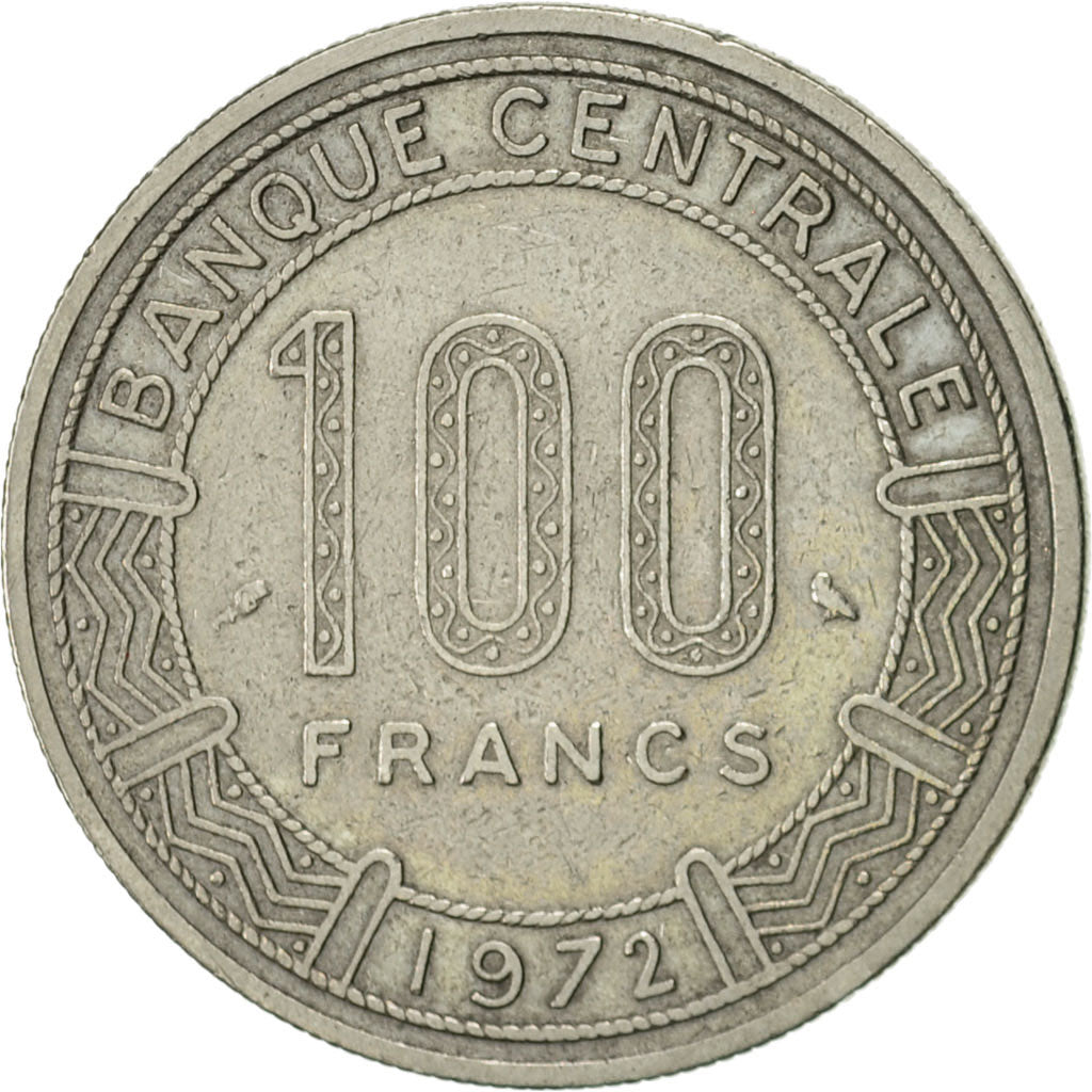 Ciad, 100 Francs, 1972, Paris, BB+, Nichel, KM:2