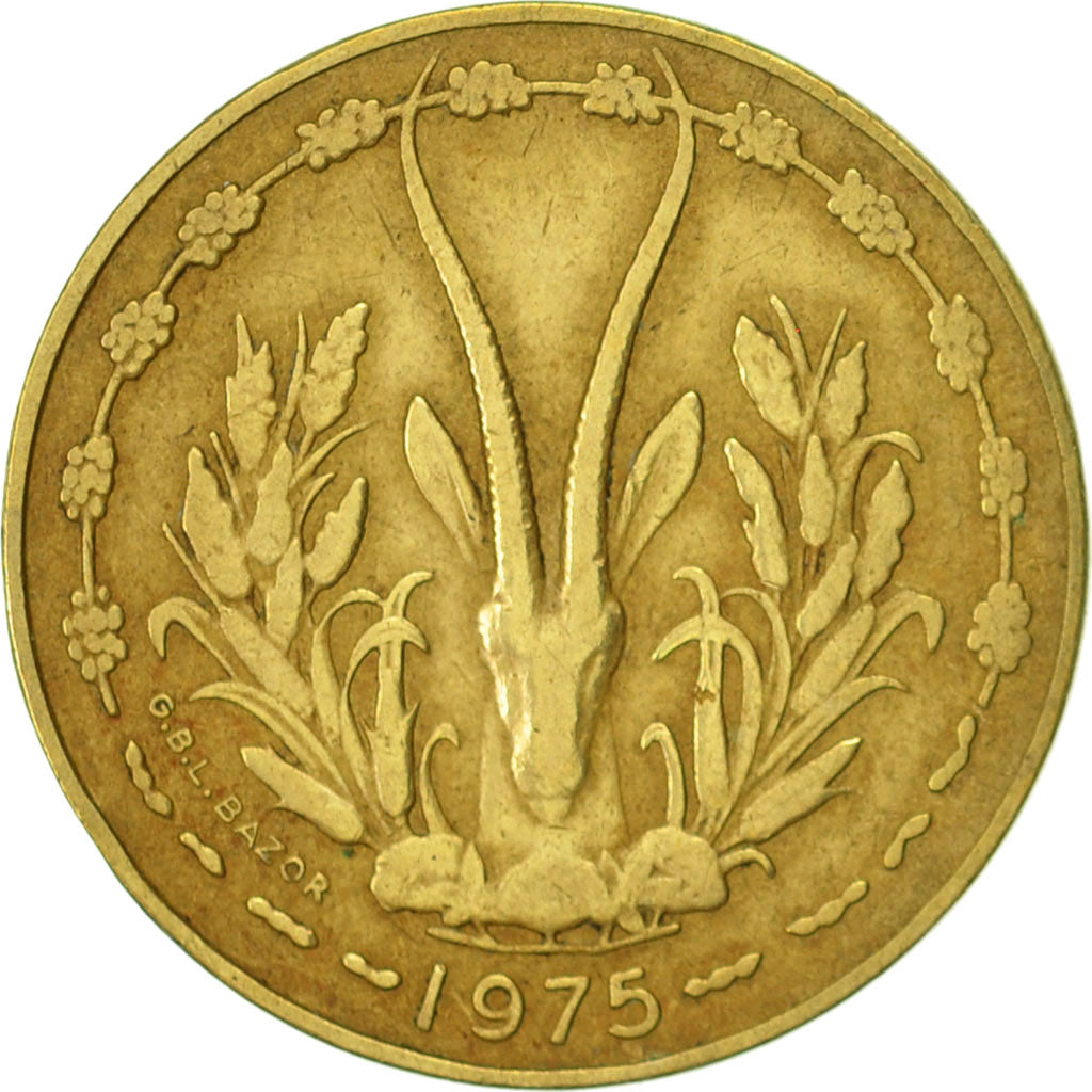 Coin, West African States, 10 Francs, 1975, Paris, AU(50-53)