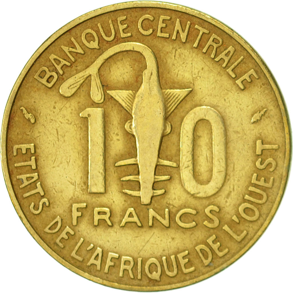 Coin, West African States, 10 Francs, 1975, Paris, AU(50-53)