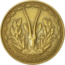 West African States, 10 Francs, 1959, Paris, TTB+, Aluminum-Bronze, KM:1