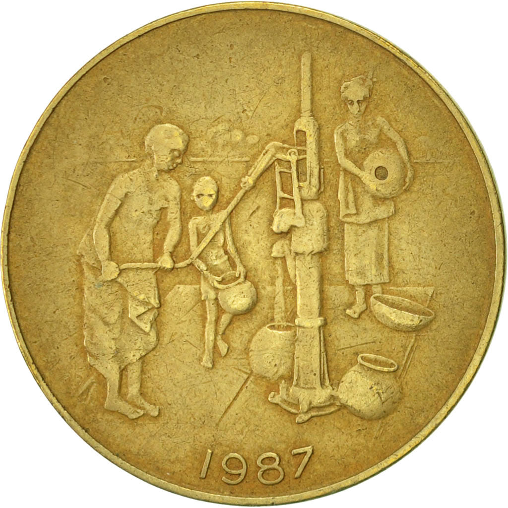 Coin, West African States, 10 Francs, 1987, Paris, VF(30-35), Aluminum-Bronze