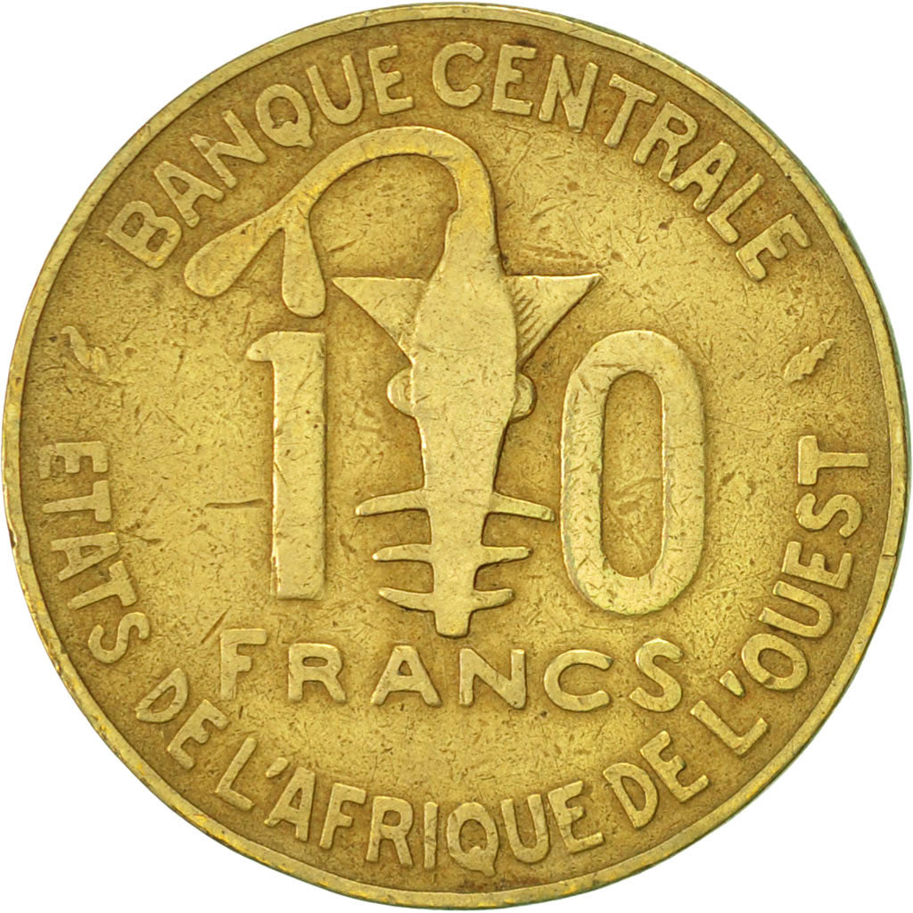 Moneta, Stati dell'Africa occidentale, 10 Francs, 1982, Paris, MB+