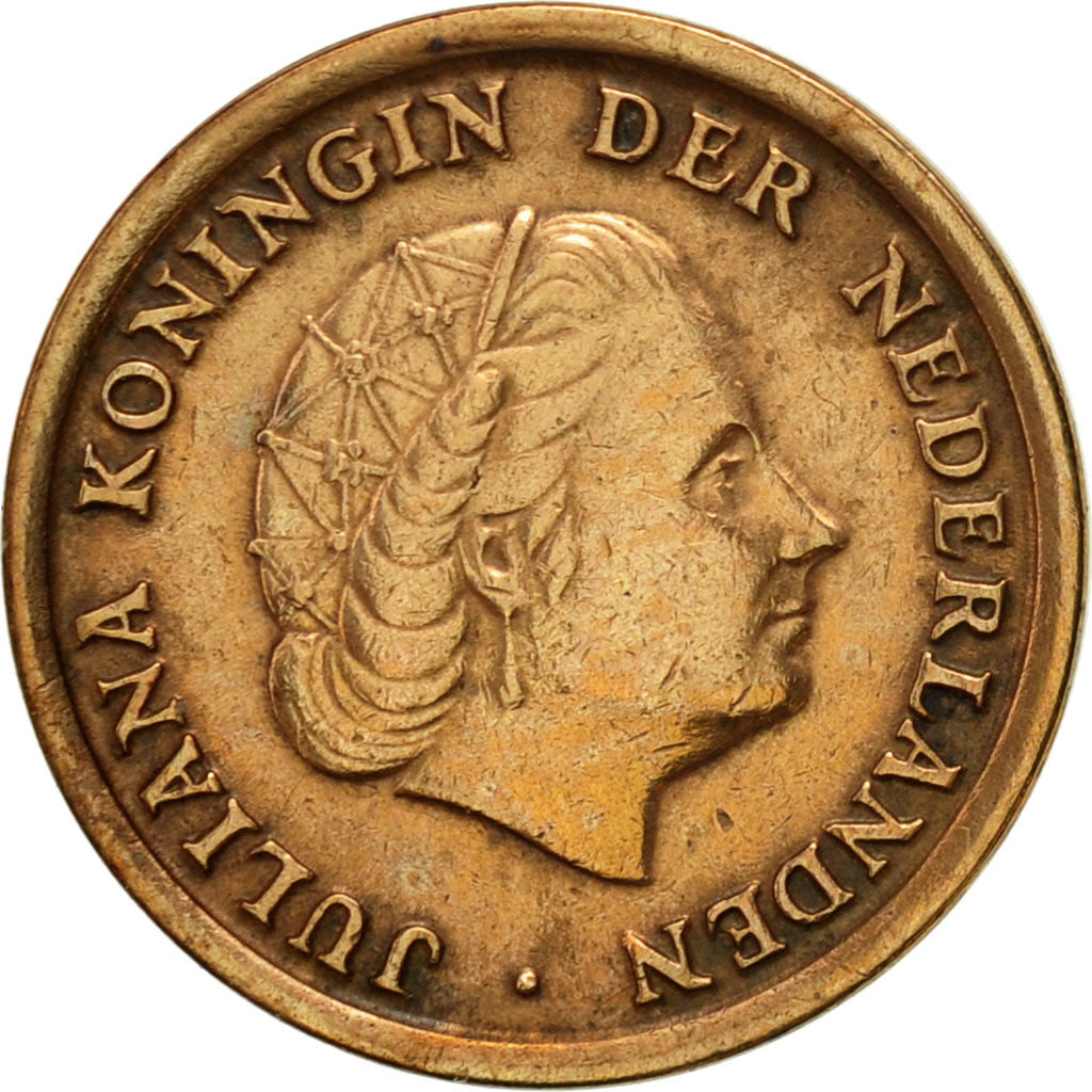 Coin, Netherlands, Juliana, Cent, 1953, AU(50-53), Bronze, KM:180