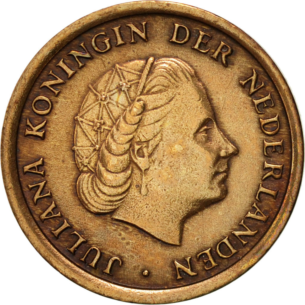 Coin, Netherlands, Juliana, Cent, 1969, AU(50-53), Bronze, KM:180