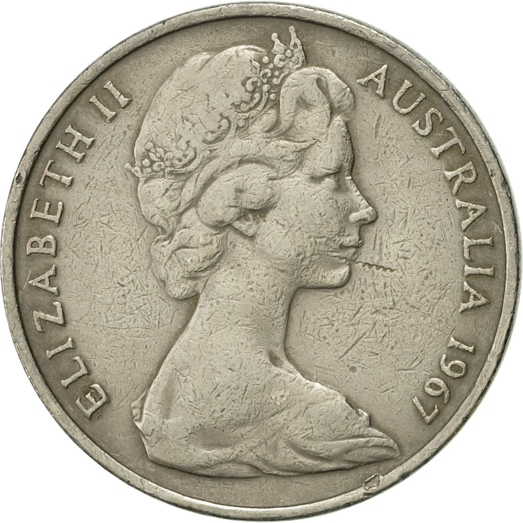 Australie, Elizabeth II, 20 Cents, 1967, TTB+, Copper-nickel, KM:66