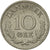 Coin, Denmark, Frederik IX, 10 Öre, 1970, Copenhagen, AU(50-53), Copper-nickel
