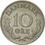 Coin, Denmark, Frederik IX, 10 Öre, 1963, Copenhagen, AU(50-53), Copper-nickel