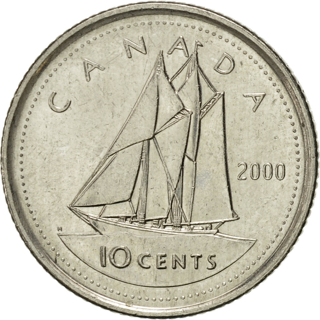 Coin, Canada, Elizabeth II, 10 Cents, 2000, Royal Canadian Mint, Ottawa