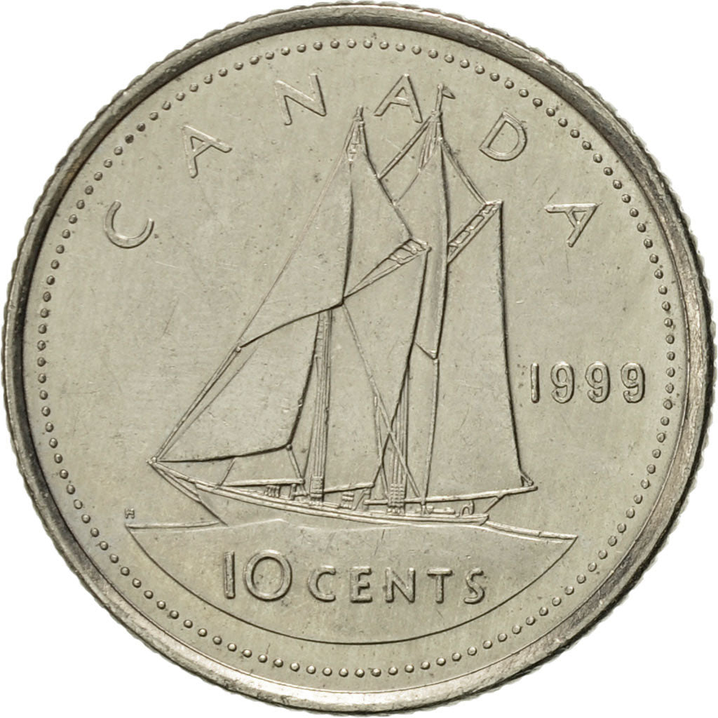 Coin, Canada, Elizabeth II, 10 Cents, 1999, Royal Canadian Mint, Ottawa