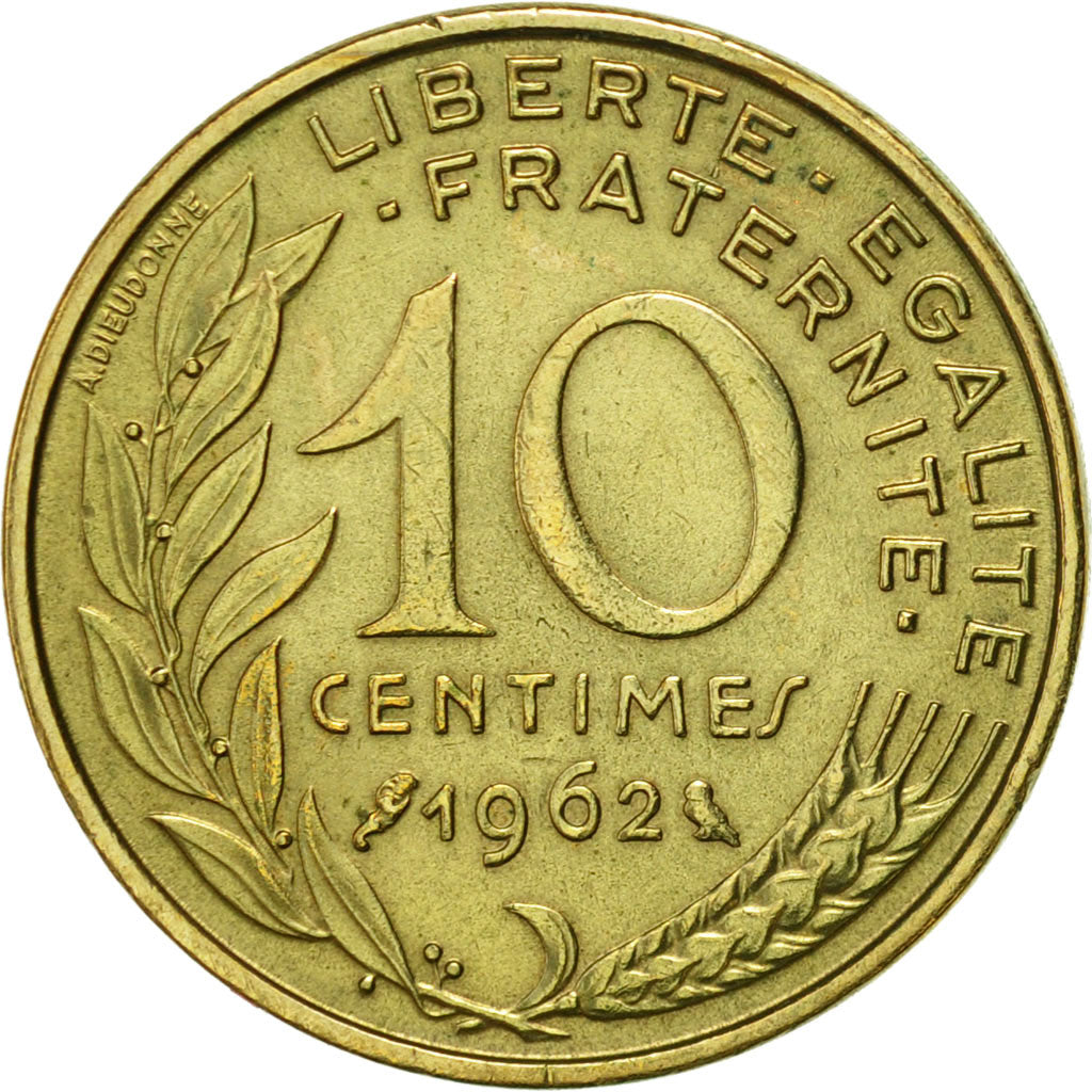 Moneda, Francia, Marianne, 10 Centimes, 1962, Paris, EBC, Aluminio - bronce