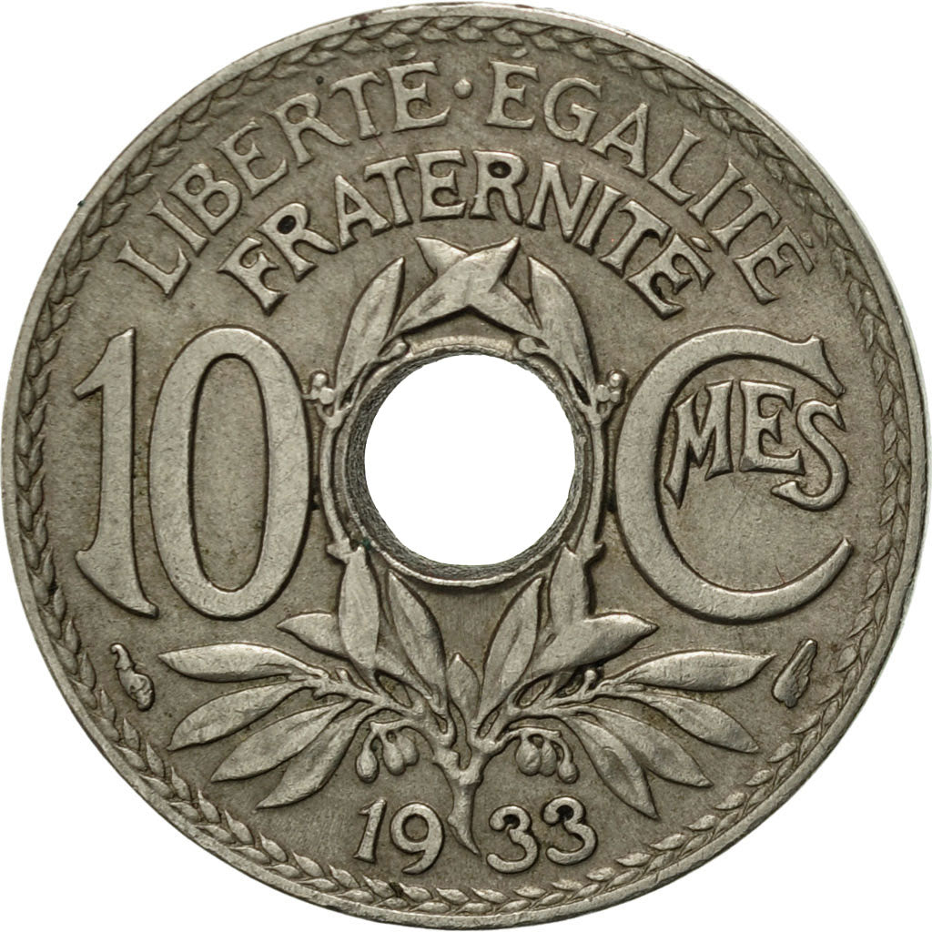 Francia, Lindauer, 10 Centimes, 1933, Paris, BB+, Rame-nichel, KM:866a
