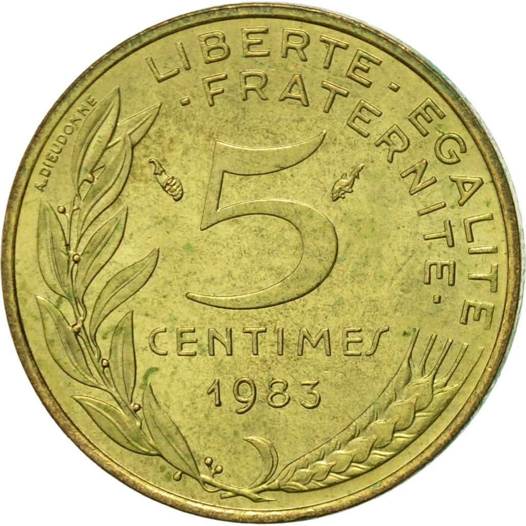 Coin, France, Marianne, 5 Centimes, 1983, Paris, AU(55-58), Aluminum-Bronze