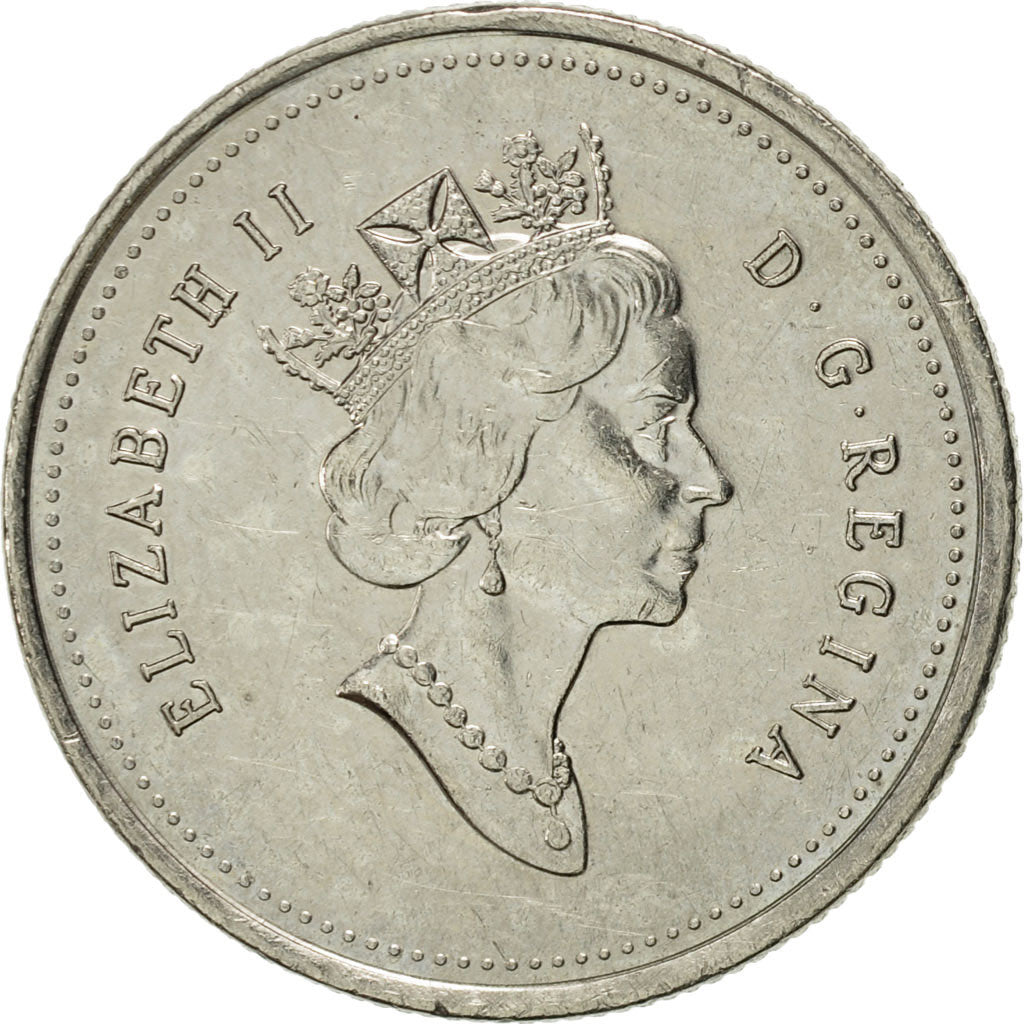 Coin, Canada, Elizabeth II, 25 Cents, 1995, Royal Canadian Mint, Ottawa