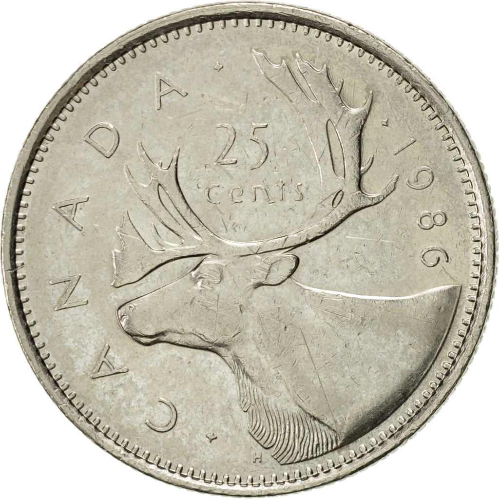 Moneta, Canada, Elizabeth II, 25 Cents, 1986, Royal Canadian Mint, Ottawa