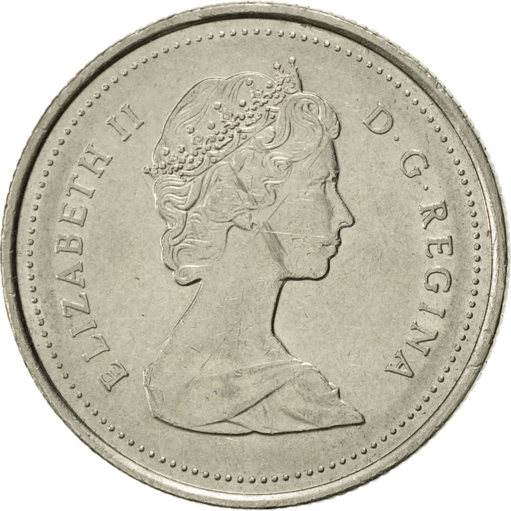 Coin, Canada, Elizabeth II, 25 Cents, 1987, Royal Canadian Mint, Ottawa