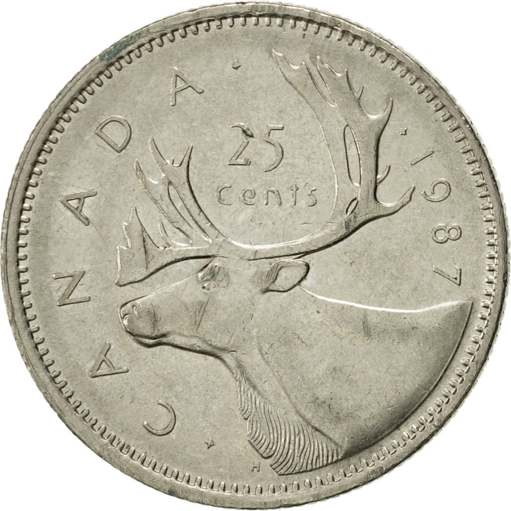 Coin, Canada, Elizabeth II, 25 Cents, 1987, Royal Canadian Mint, Ottawa