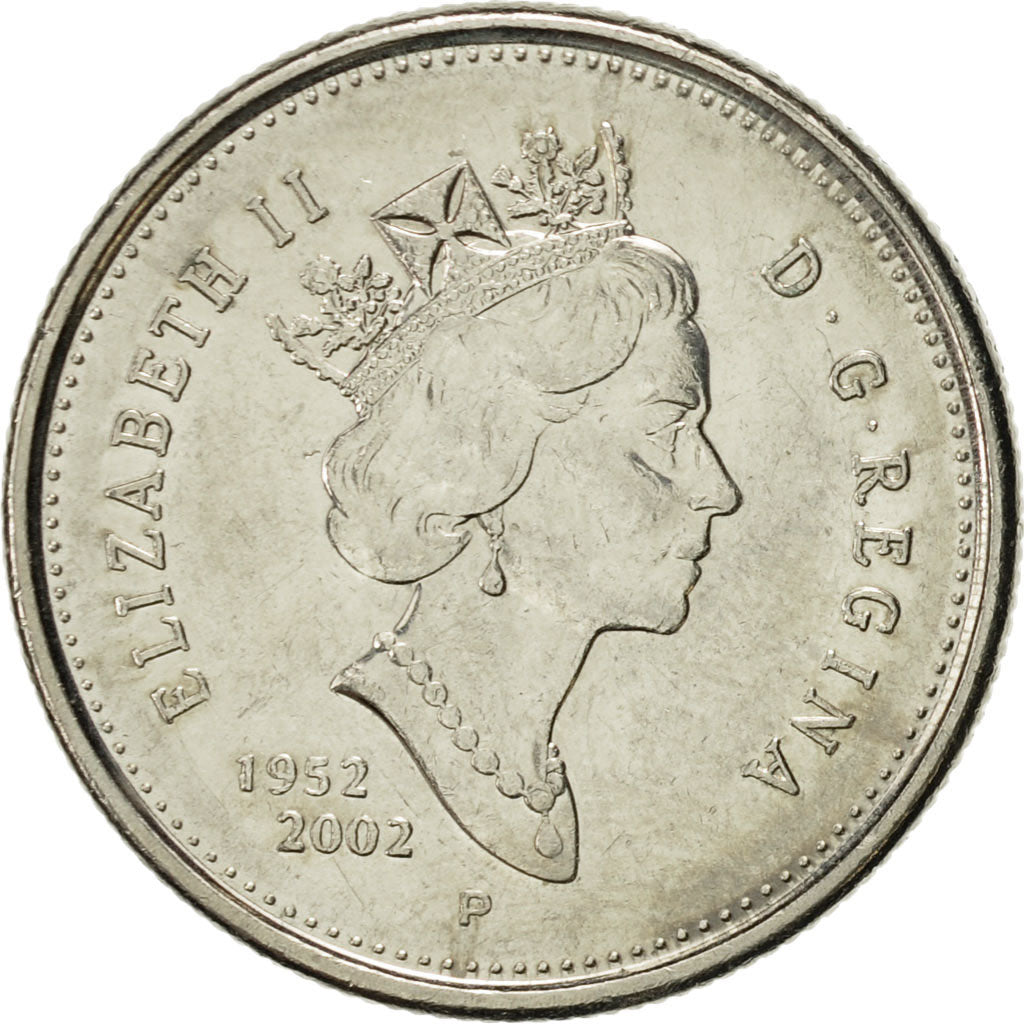 Coin, Canada, Elizabeth II, 25 Cents, 2002, Royal Canadian Mint, AU(55-58)
