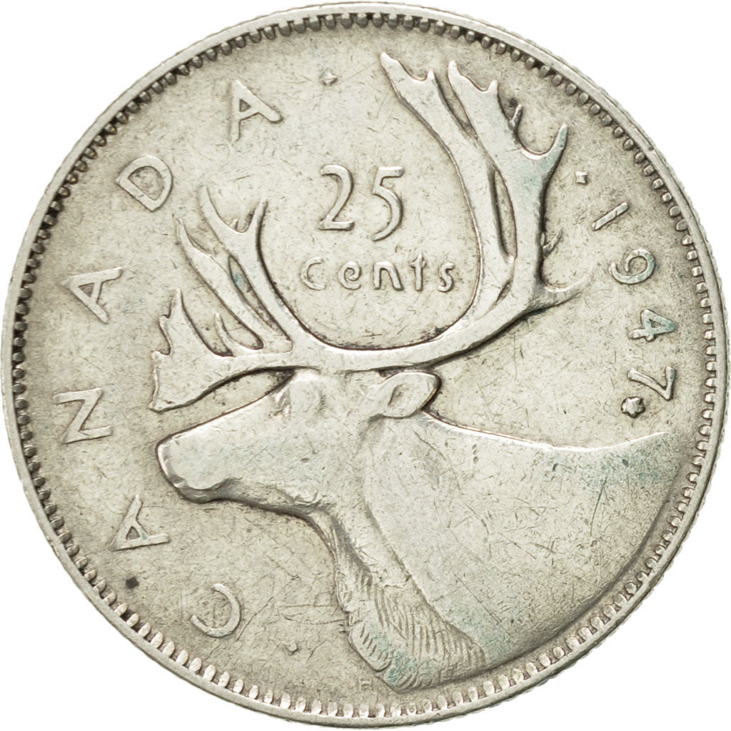 Canada, George VI, 25 Cents, 1947, Royal Canadian Mint, Ottawa, EF(40-45)