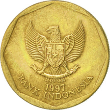 Moneda, Indonesia, 100 Rupiah, 1997, MBC+, Aluminio - bronce, KM:53