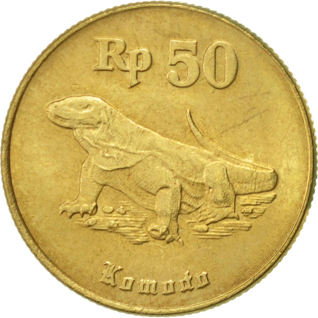 Indonesia, 50 Rupiah, 1997, AU(50-53), Aluminum-Bronze, KM:52