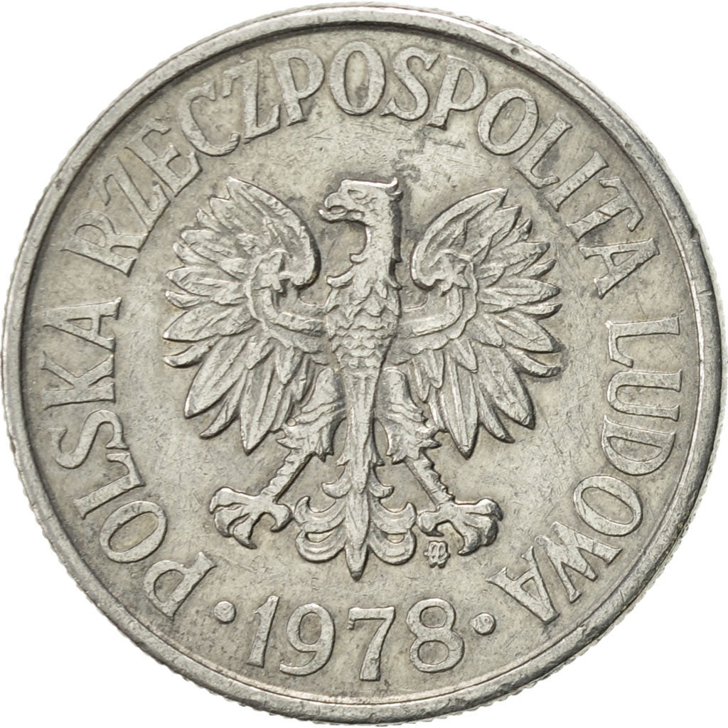Moneda, Polonia, 50 Groszy, 1978, Warsaw, MBC+, Aluminio, KM:48.1