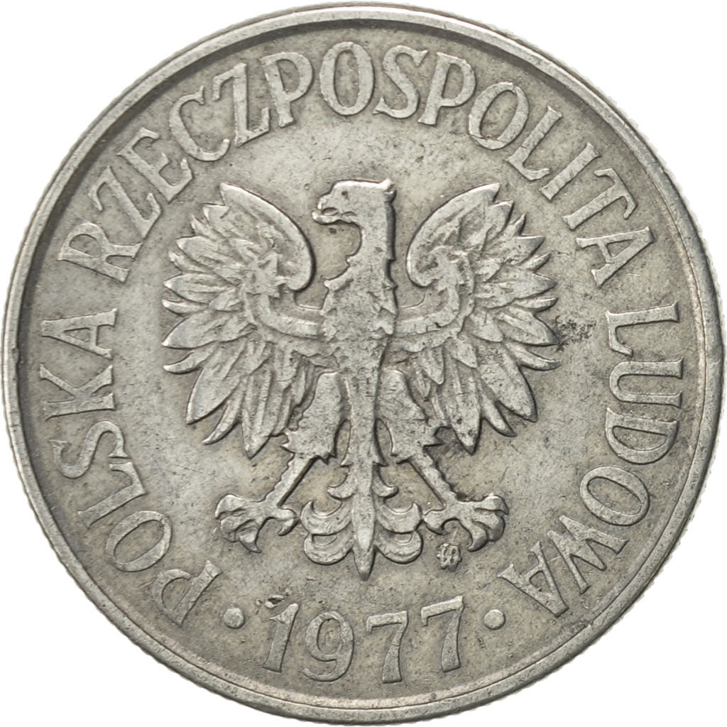 Munten, Polen, 50 Groszy, 1977, Warsaw, ZF+, Aluminium, KM:48.1