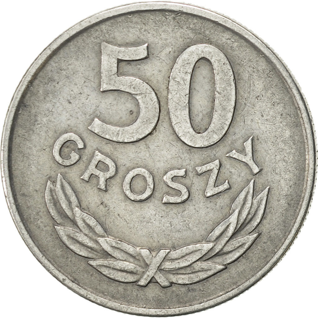 Munten, Polen, 50 Groszy, 1977, Warsaw, ZF+, Aluminium, KM:48.1