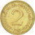 Coin, Yugoslavia, 2 Dinara, 1983, AU(55-58), Nickel-brass, KM:87