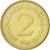 Moneda, Yugoslavia, 2 Dinara, 1984, EBC, Níquel - latón, KM:87
