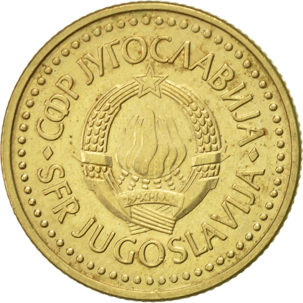 Coin, Yugoslavia, 2 Dinara, 1985, AU(55-58), Nickel-brass, KM:87