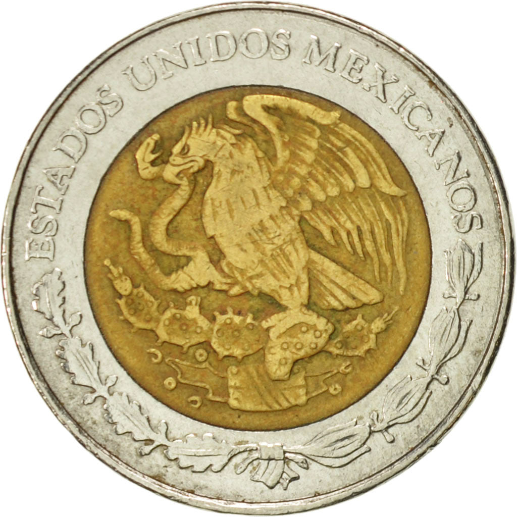 Moneta, Mexico, Peso, 1996, Mexico City, EF(40-45), Bimetaliczny, KM:603
