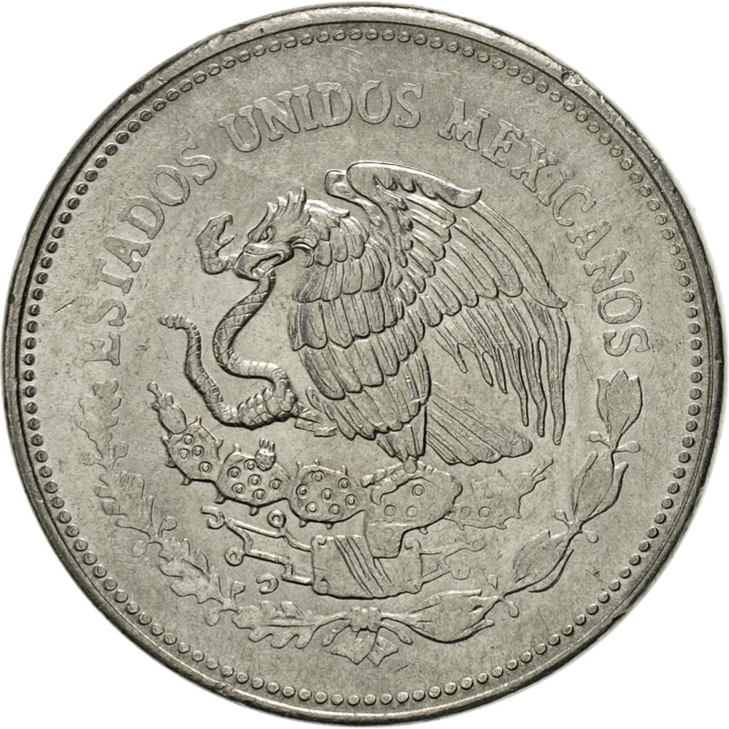 Moneta, Messico, 10 Pesos, 1985, Mexico City, BB+, Acciaio inossidabile, KM:512