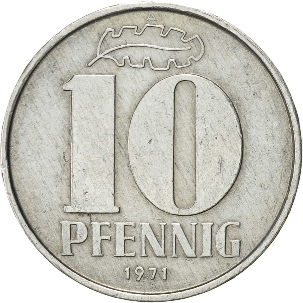 Munten, DUITSE DEMOCRATISCHE REPUBLIEK, 10 Pfennig, 1971, Berlin, PR, Aluminium